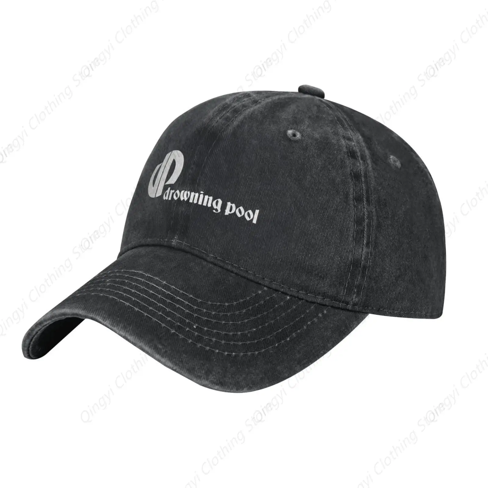 Drowning Band Pool Cowboy Hat Classic Baseball Cap for Men Women Cotton Truck Hats Adjustable Casquette Daily Caps Black