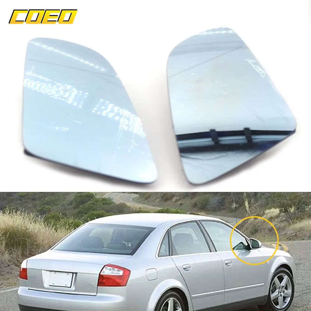 Car Rearview Heated Mirror Glass For A3 A4 A6 2002-2008 Left/Right Mirror Glass Blue Exterior Parts