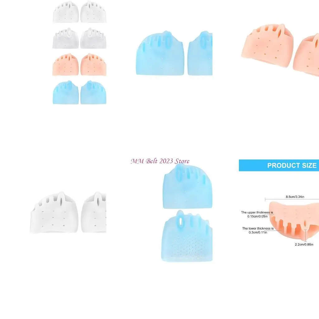 

49ME Gel Toe Separators for Women and Men Hallux Valgus Relief Toe Straightener Pads