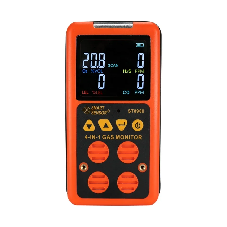 HEDAO ST8900 Multi Gas mo ni tor Standard Accuracy for oxy gen O2 Hydrogen Sulfide H2S Carbon Monoxide CO Combustible Gas