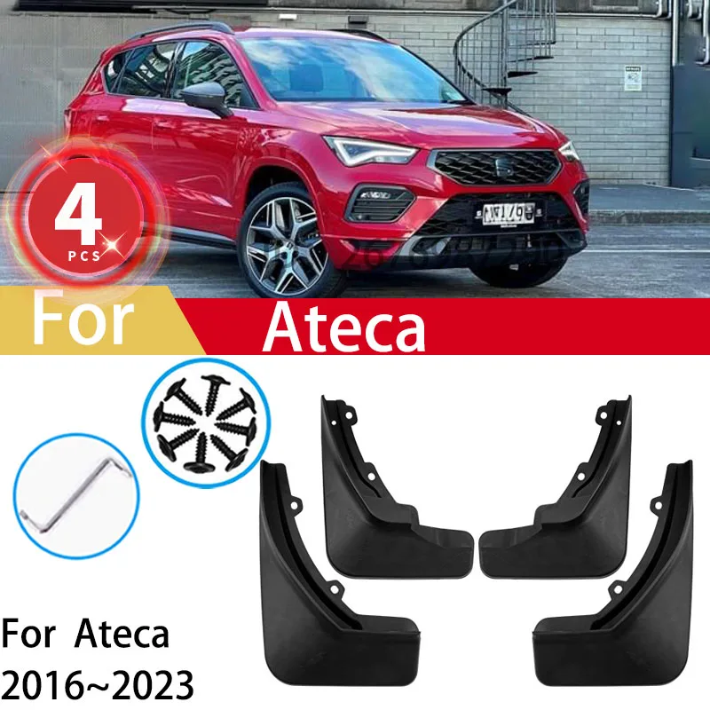 

For Cupra Ateca SEAT KH7 2022 2016 2017 2018 2019 2023 Mud Flaps Splash Guards Fender Protector 4pcs Car Mudguards Accessories