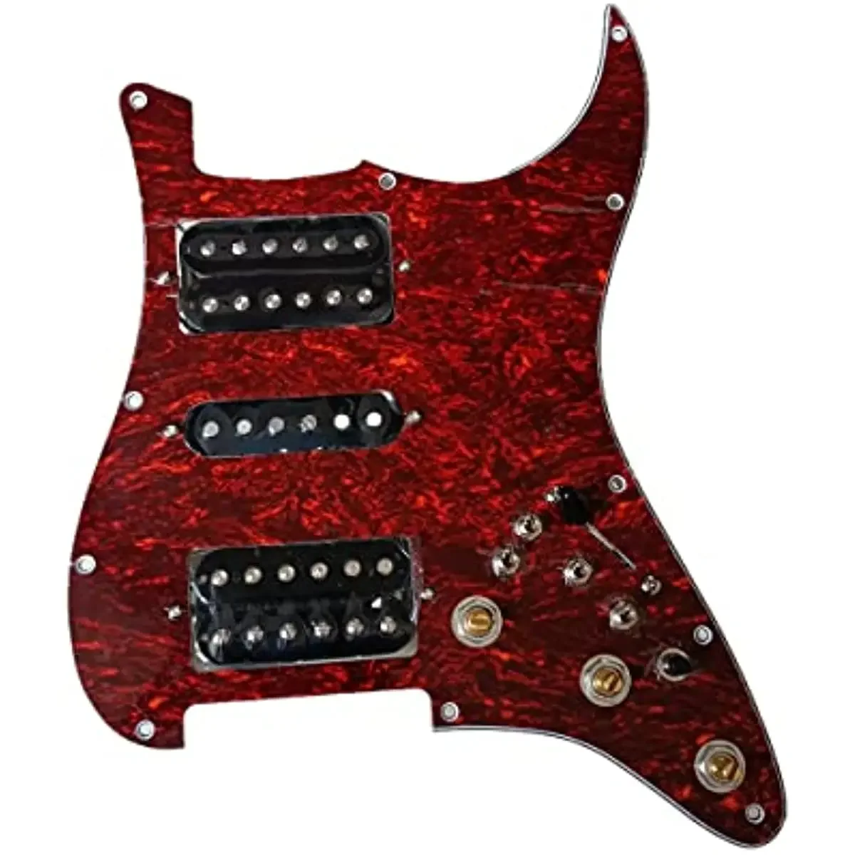 HSH Prewired Electric Guitar  Pickguard Set Multifunction Switch Black Alnico V Pickups Copper Shaft Pot