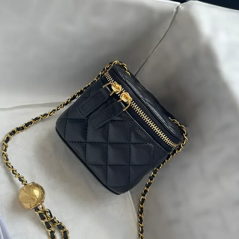 

Top quality crossbody diamond chain bag classic lozenge Bag women luxury golden globe designer purse leather mini super handbag