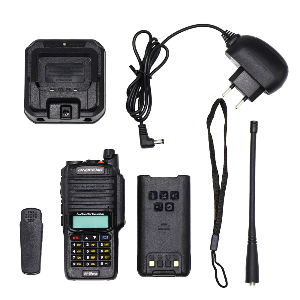 AAA+ UV-9R plus Walkie Talkie IP67 Водонепроницаемый главный динамик CB Радио FM-трансивер UHF/VHF радио 10 Вт 4800 мАч uv 9r plus