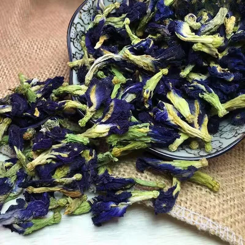 100g Natural Butterfly Orchid Dried Flower Blue Butterfly Pea Flower For Beauty Soap Wedding Candle Perfume Making 2023 New