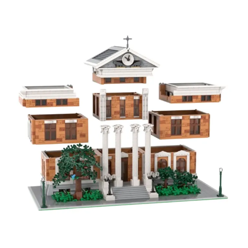 بقعة MOC-100578 3104 قطعة البناء الحديثة وحدات برج الساعة لتقوم بها بنفسك تجميع الجسيمات الصغيرة اللبنات لعبة تعليمية نموذج Gi