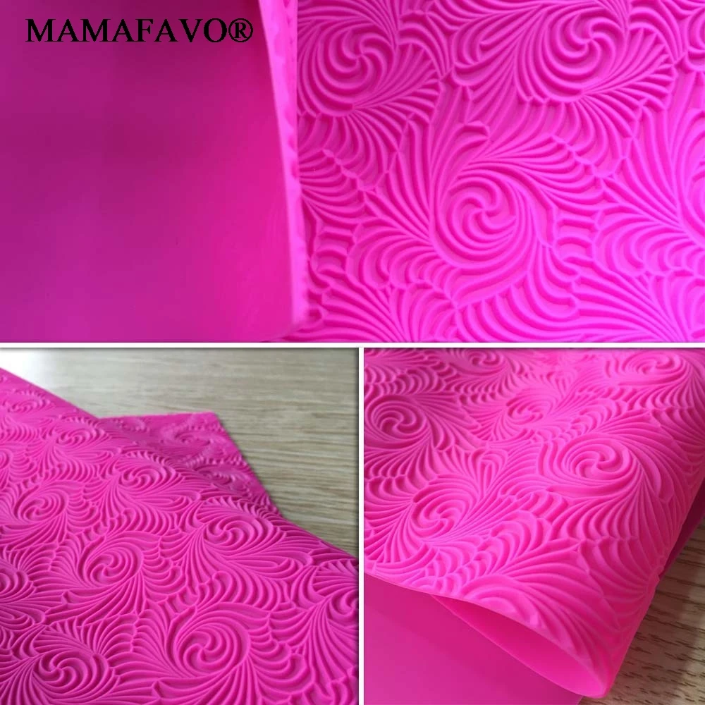 New Fondant Mould Spiral Pattern Lace Mat Impression Mats Silicone Lace Mat Cake Lace Mold Silicone Sugar Mat Decorative F146