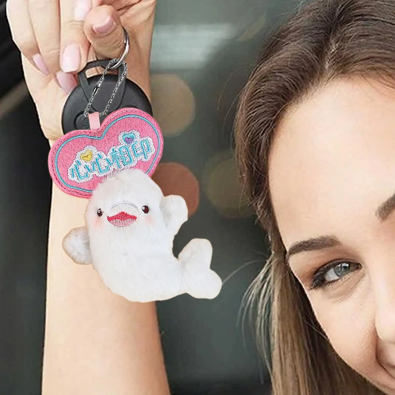 Plush Bag Charm Animal Magnetic Keyring Pendant Cute Decoration Portable Keychain Charm For Kids Adults Home Schoolbag Purse