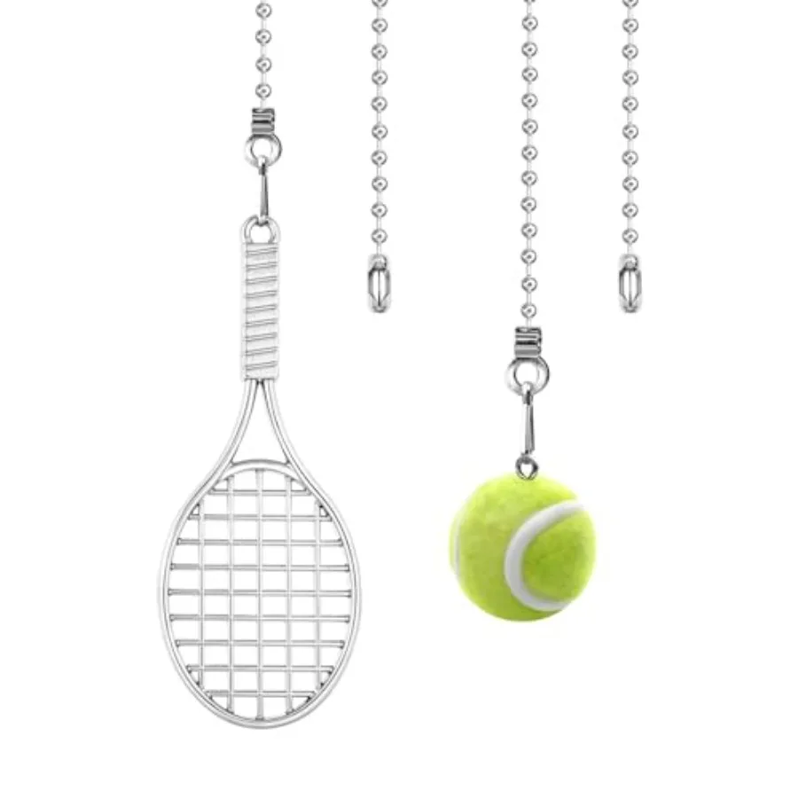 2Pcs Ceiling Fan Pull Chain, Sport Theme String Charm Decorative Extension 14
