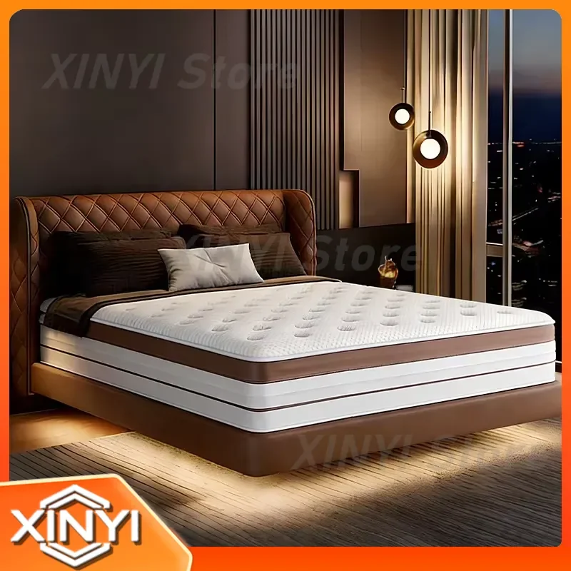 Latex Memory Foam Pocket Spring Mattress for Home Rental Bedroom Silent Support Hotel Style Hybrid Boxed Mattress for Twin