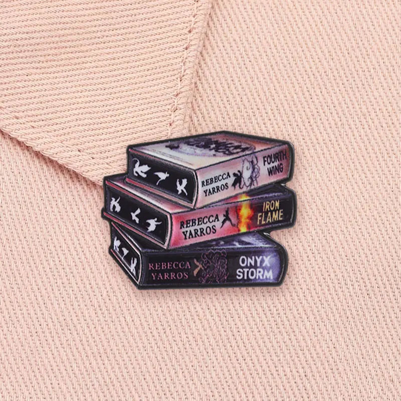 Fantasy Novel Book Enamel Pins Cartoon Anime Dragon Rider Literature Brooches Lapel Badge Jewelry Gifts for Bookworm Friends ﻿