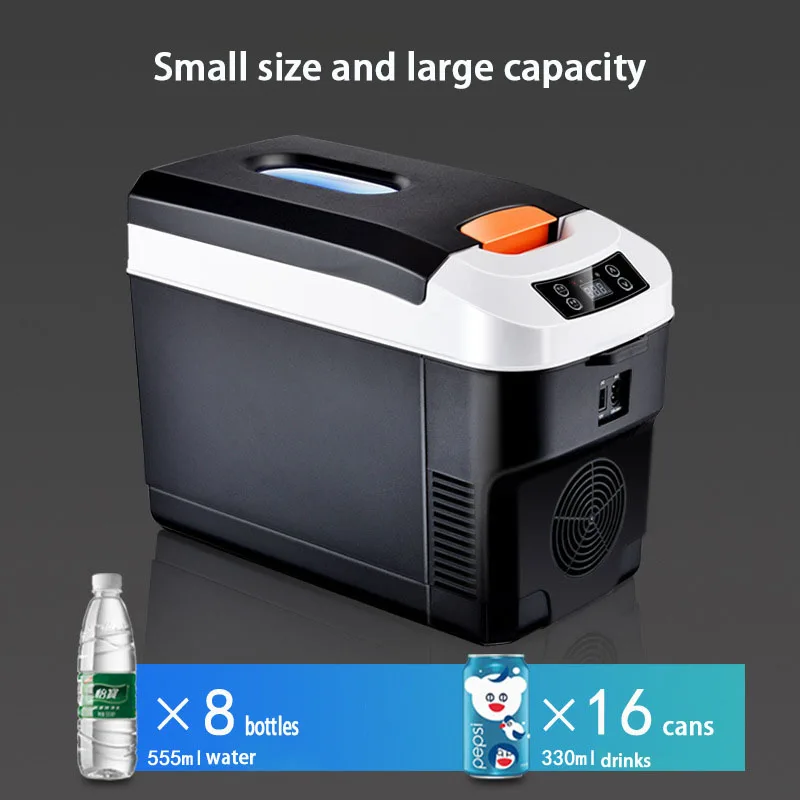 10L Tủ Lạnh Ô Tô Tủ Lạnh Mini Xe Và Sử Dụng Nhà Ký Túc Xá Xe Tải Lạnh Và Nóng Kép Điều Khiển Nhiệt Độ Kỹ Thuật Số màn Hình Hiển Thị