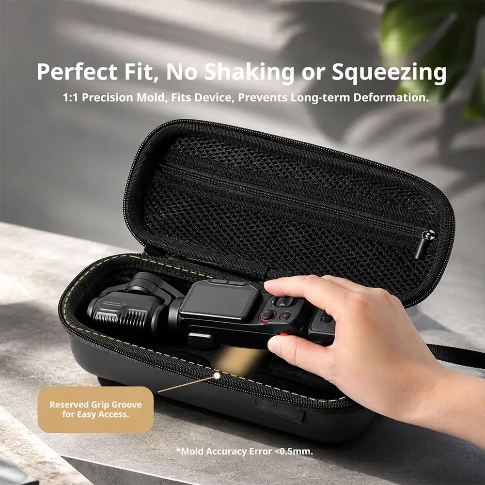 For Insta360 Luna Ultra Lightweight Storage Bag PU Hard Shell Camera Case Double Layer Partition Shockproof Travel Carry Pouch