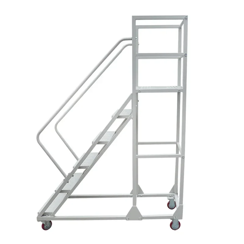 

Aluminum Work Platform 5-Step Ladder for Warehouse with High Load Capacity