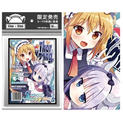 60 sztuk/worek kartka z Anime rękawy 67x9 2mm kartonowe karty do gry karty Protector tarcza dwie karty pokrywa dla TCG/PKM/MGT karty kolekcjonerskie