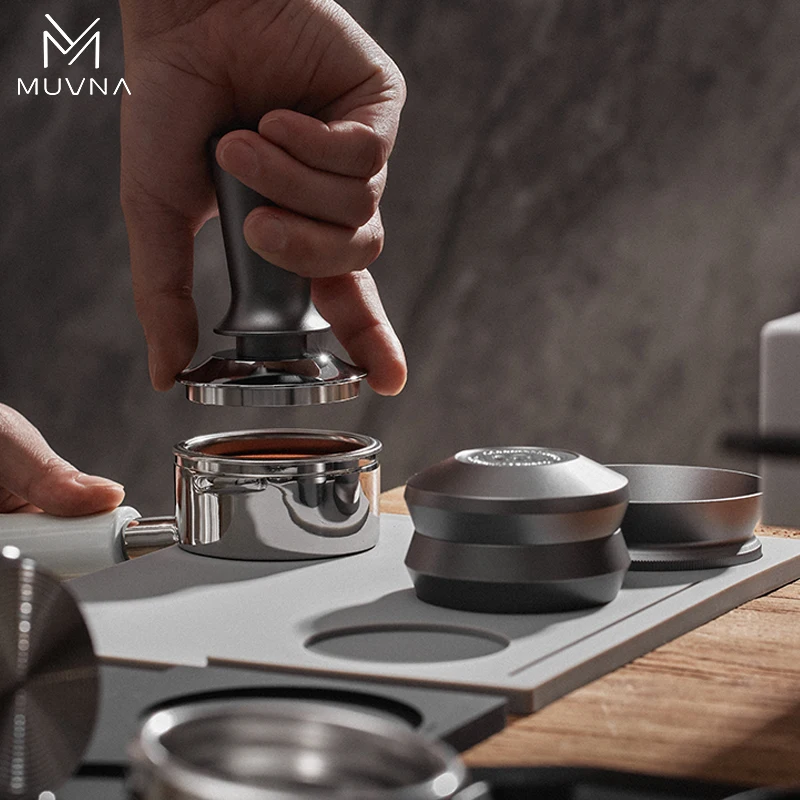 MUVNA - Tapete de Silicona Profesional para Barista, Antideslizante, para Espresso, Accesorios para Café, Compatible con Portafiltros de 51/53/58 mm