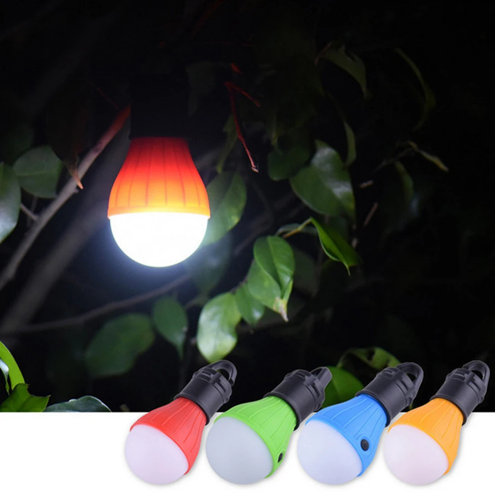 LED Camping Lantern Tent Lamp Light Bulb Emergency Light Waterproof Portable Adventure Hanging Flashlight AAA Batteries Powered