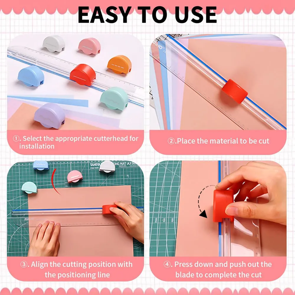 DIY hand tools, cutting heads, decorative paper trimmers, circular cutting heads, multi-function multi-shape paper cutting tools