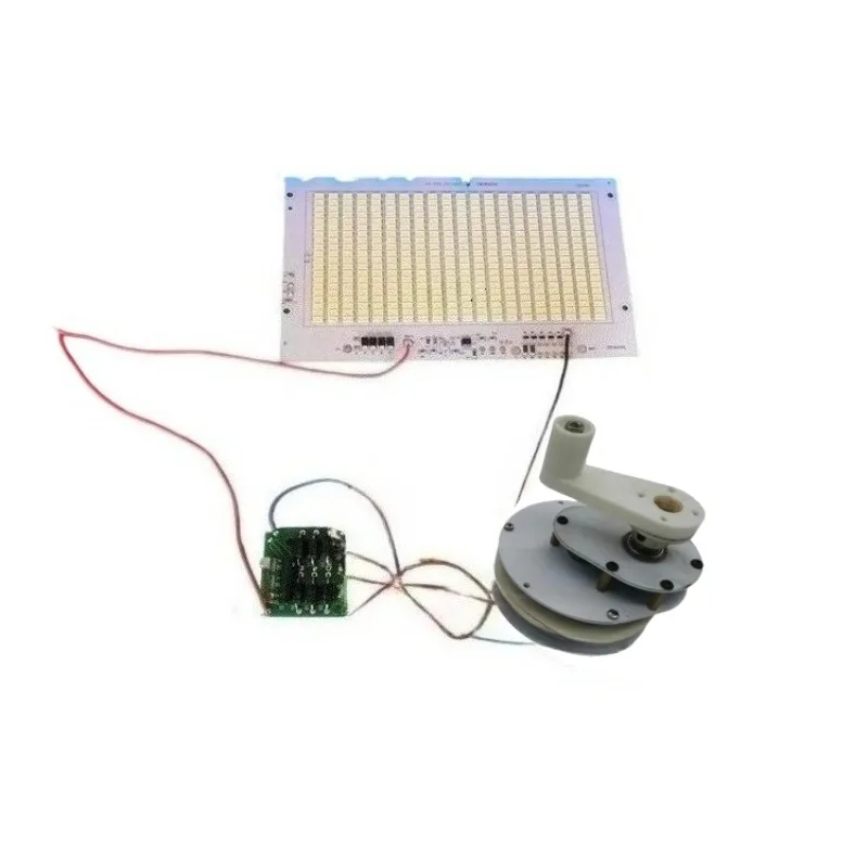 50W 50V Hand Crank Coreless Generator with 4:1 Metal Gear Ratio for Off-grid/Emergency Camping/Hiking/Home DIY Power Supply