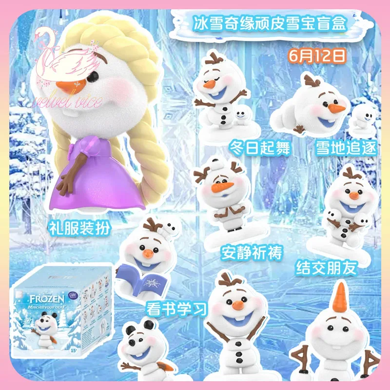 Original TOPTOY Frozen Mischievous Olaf Series Blind Box Action Figures Trendy Toys Desktop Ornament Collect Toy Girl Boys Gift