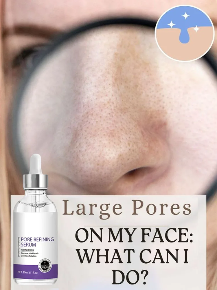Pore Shrinking Serum Face Removing Large Pores Tightening Repairing Facial Pore Minimizing Essence Skin Care Beauty Firm Skin