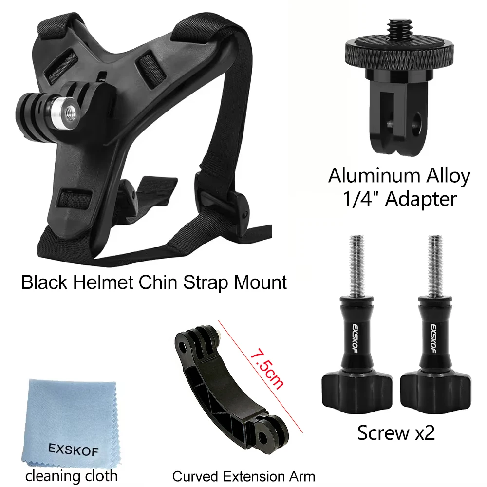 Motorhelm Kinband Mount voor GoPro Hero 13 12 11 10 9 8 DJI Osmo Insta360 SJCAM SJ4000 AKASO Actie Camera Accessoires
