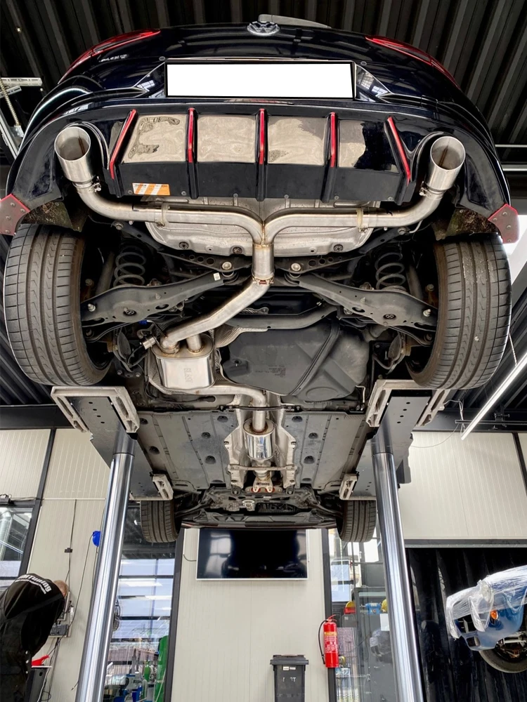 Embout d'échappement universel en acier inoxydable, embout de silencieux 51 mm 54 mm 57 mm 63 mm, entrée 89 mm 101 mm 114 mm, sortie pour BMW VW Golf 5 7 GTI