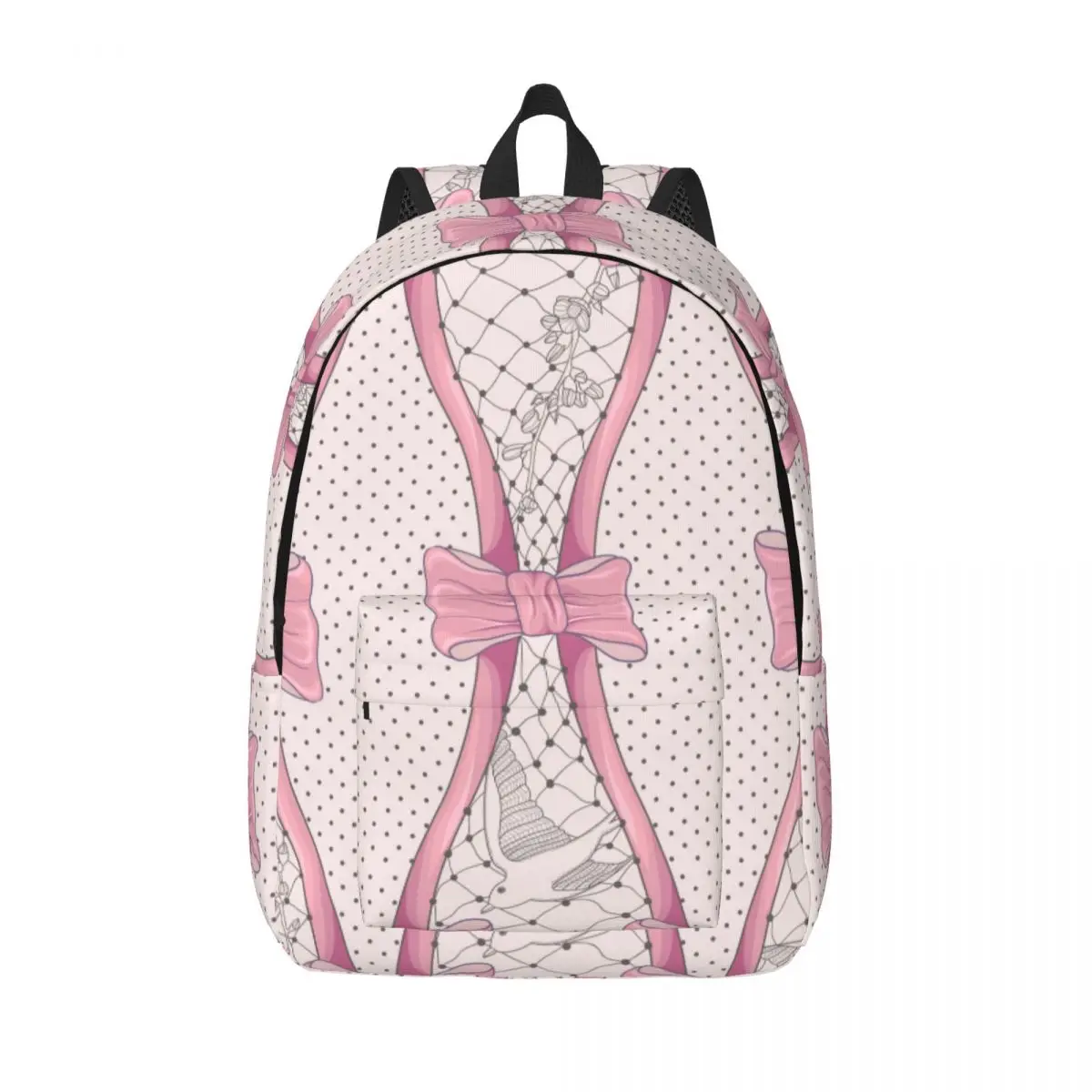 Student Bag Flowers Birds Bows Polka Dot Elegant Floral Backpack Parent-child Lightweight Backpack Couple Laptop Bag