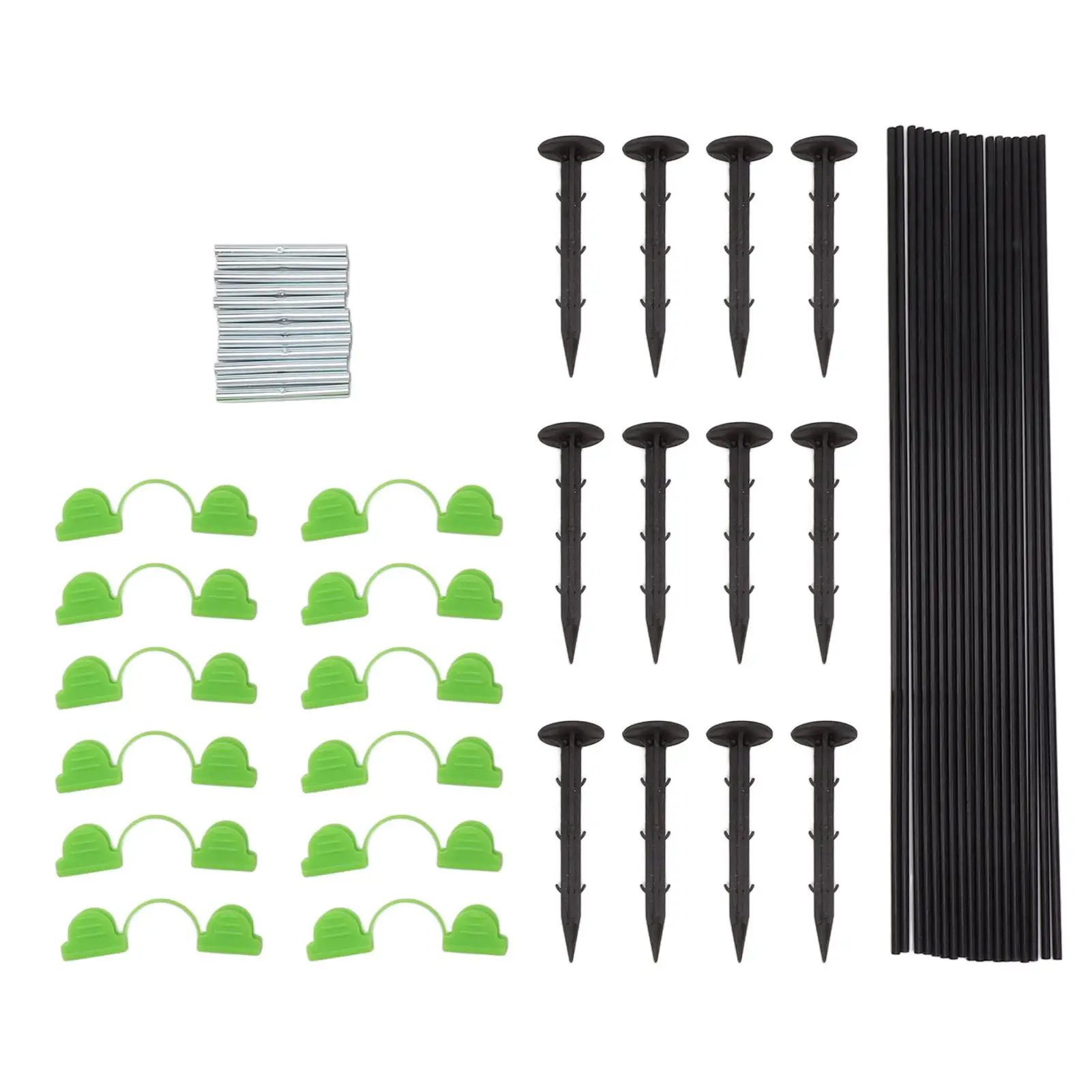 

12 Garden Stake Clips for Fiberglass Pipes - Easy Install Greenhouse Supports for raised Beds