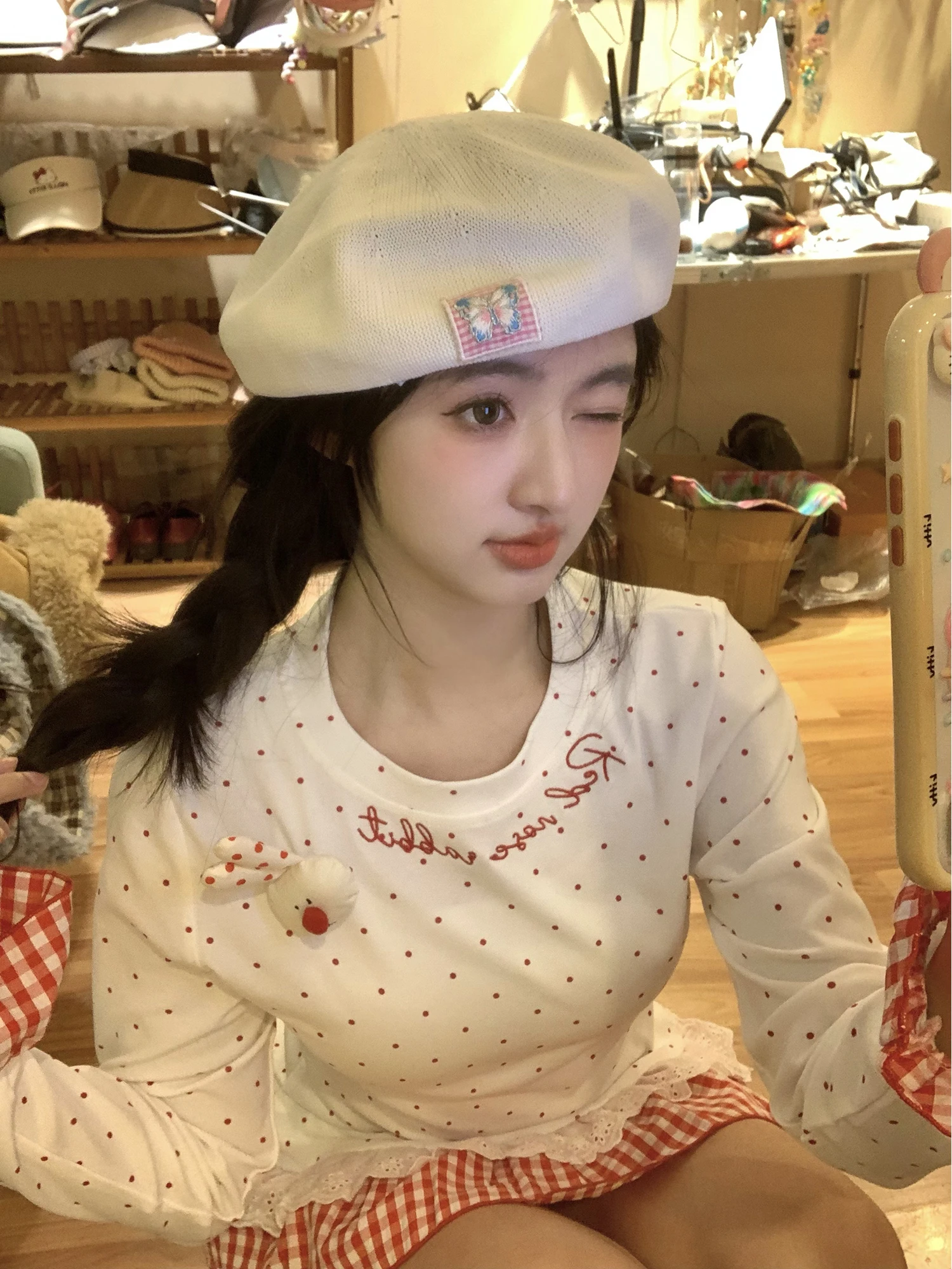 

Vanwenwen Зимняя длинная све круглая Ne Slim Fit в горошек Base irt Женская футболка для внутренней одежды Мягкая удобная футболка Ciwalk