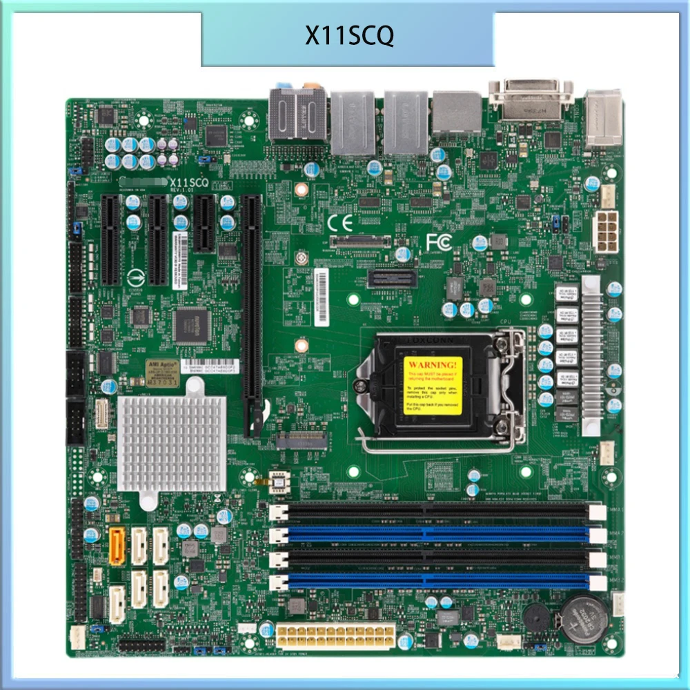 

Материнская плата X11SCQ Industrial Package для Supermicro Single 8-го/9-го поколения i9 i7 i5 i3 LGA-1151 Q370 uATX PCI-E 3,0 M