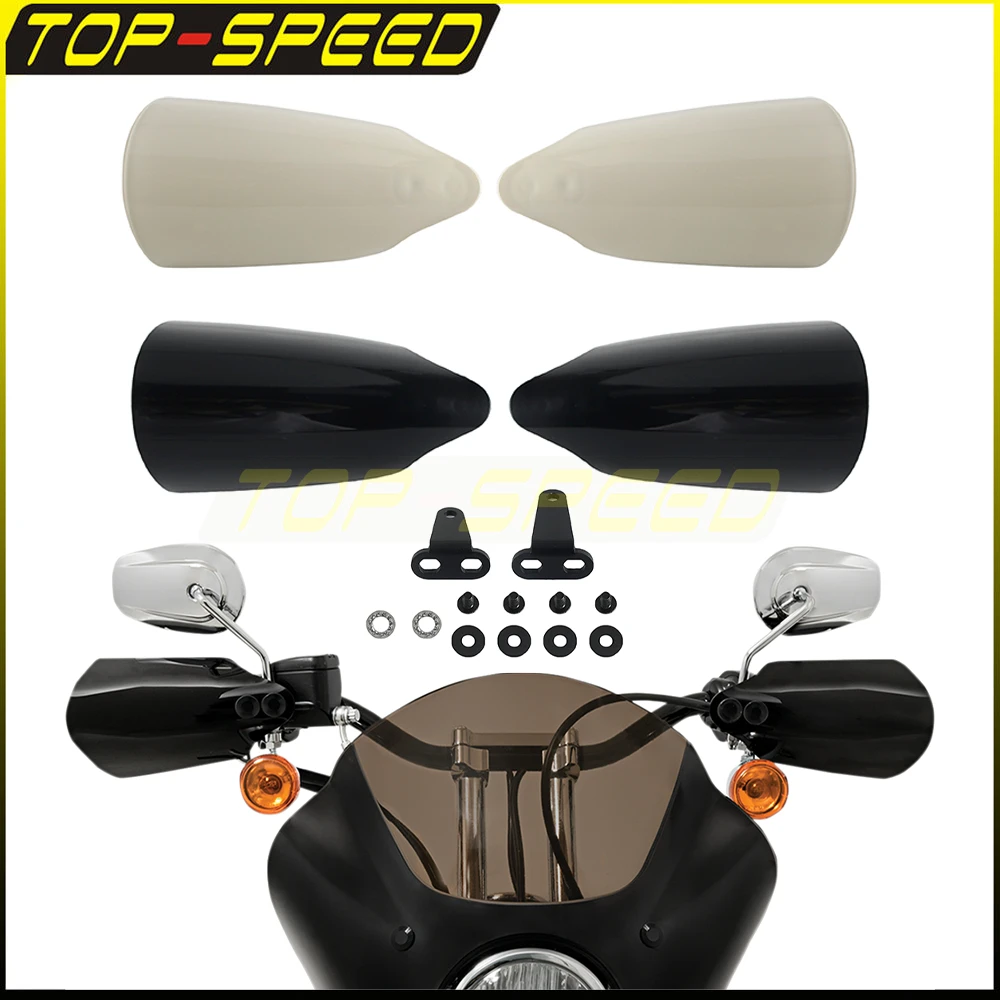 Motorcycle Hand Shield Guard Handle Handguard Protector For Harley Softail Deluxe FLDE Low Rider FXDL Street Bob FXDB Sportster