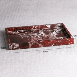 13 Colors Bonding 30x20x3cm Luxury Jade Onyx Travertine Storage Box Natural Marble Stone Catchall Tray Storage