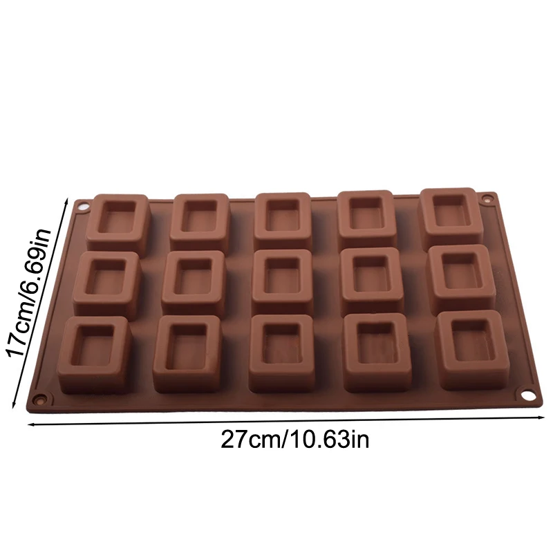 Square Donut Silicone Cake Mold Baking Jelly Pudding Chocolate Mold  Muffin Cup Cake Biscuit Bake Tray view 6