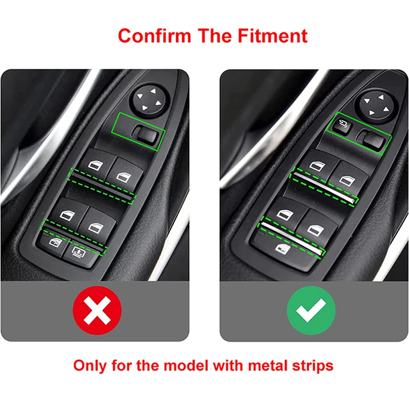 4-teilige Carbon-Faser Fensterheber-Schalterblenden-Abdeckung für BMW 3er F30 2012-2019/für BMW 4er F33 F36 2016-2019 – Detail 4