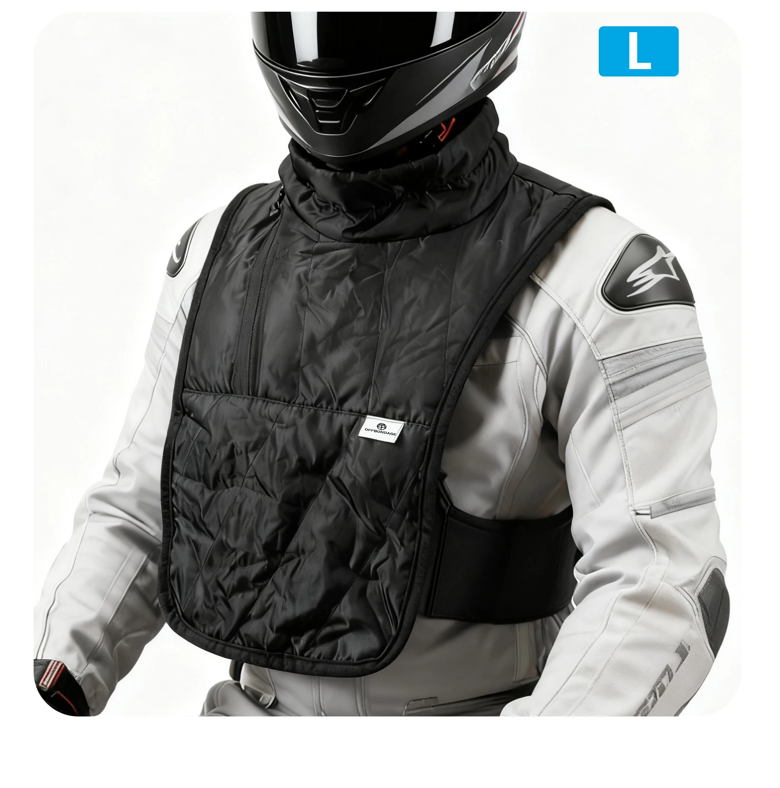 OFFBONDAGE Motorrad Winter Warm Halstuch Motorradfahrer Fahrer Brust Nackenschutz Winddicht Wärmer Schal Lätzchen Thermokragen – Detail 8