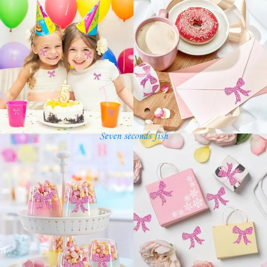 L74B Bowknot -Aufkleber -Wraping -Etikett für Scrapbooking Journal Packaging Decoration