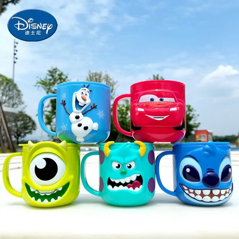 Vaso Infantil 3D de Disney, con Diseño de Personajes de Pixar (Cars 95, Princesas Elsa, Cenicienta, Rapunzel), para Baño, para Beber