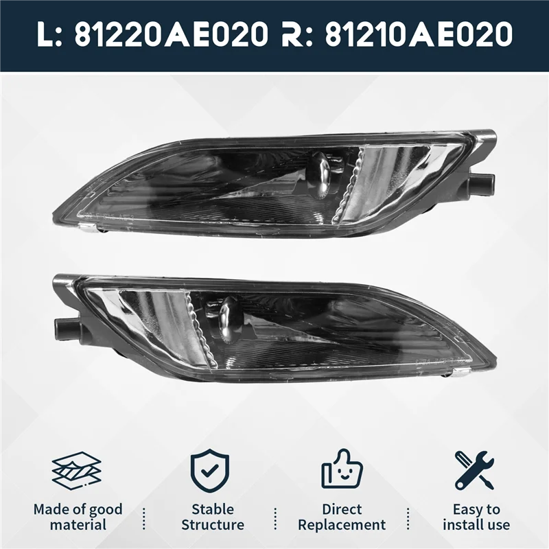 

2PCS Fog Lights Car Light Assembly For Toyota Sienna 2006-2010 Headlights Fog Lamp Parts 81220AE020 81210AE020-A28K