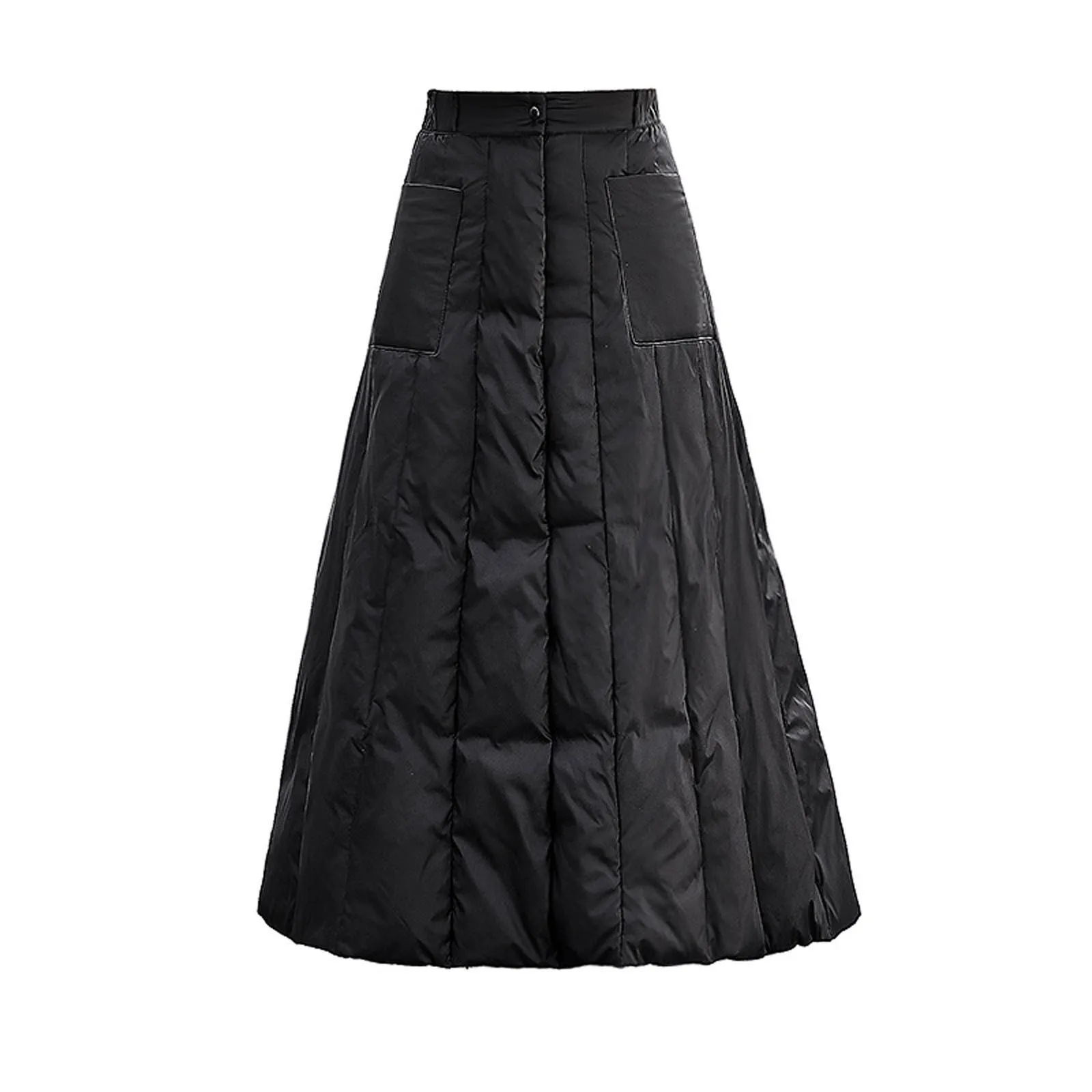 Women's Black Skirts Women Sexy Warm Stylish Cold Skirt Long Length Down Wrap Skirt Ladies Long Skirts 2023 Fall