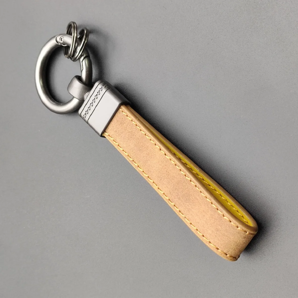 الفاخرة جلد طبيعي المفاتيح أعلى نهاية الأعمال هدية للرجل نوعية جيدة الأزرق البني الجلد الحقيقي مفتاح السيارة مفتاح سلسلة المفاتيح #6