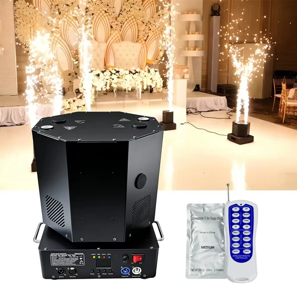 Dj Event Party Stage Wedding DecorationSparkler Dual Head Rotation Fire-works Cold Flame Sparkuler Spin Dancing Spark Machine