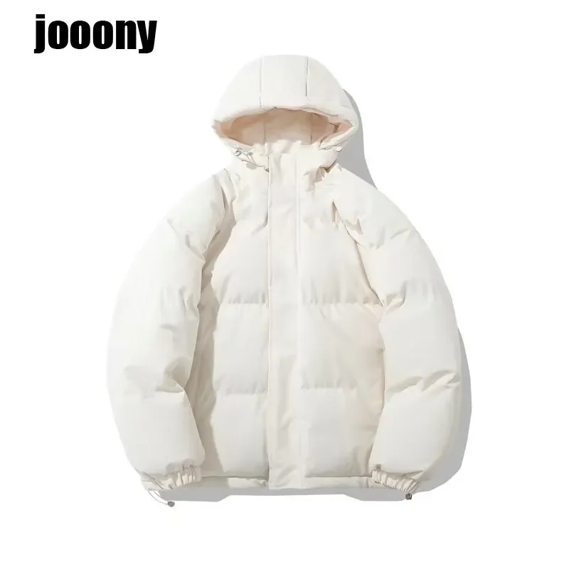 

Mens Winter 2024 Simple Outdoor Warm Harajuku Jacket Coat Long Sleeve Turn Down Pocket Solid Color Hooded Male Zippered Coat