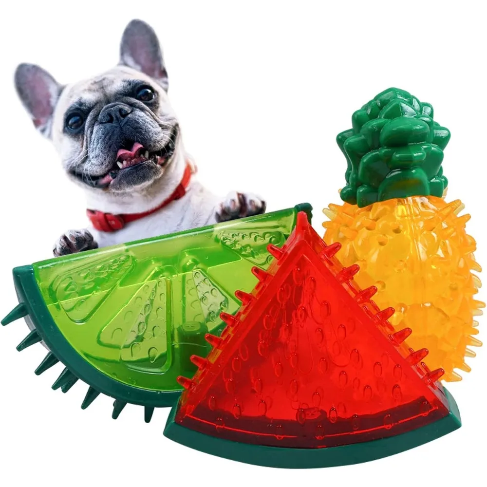 Brinquedos de mastigar para resfriamento de cães, brinquedo de dentição congelado para filhotes, brinquedos interativos de verão, pequenos e médios, ferramentas de treinamento para tratamento de animais de estimação