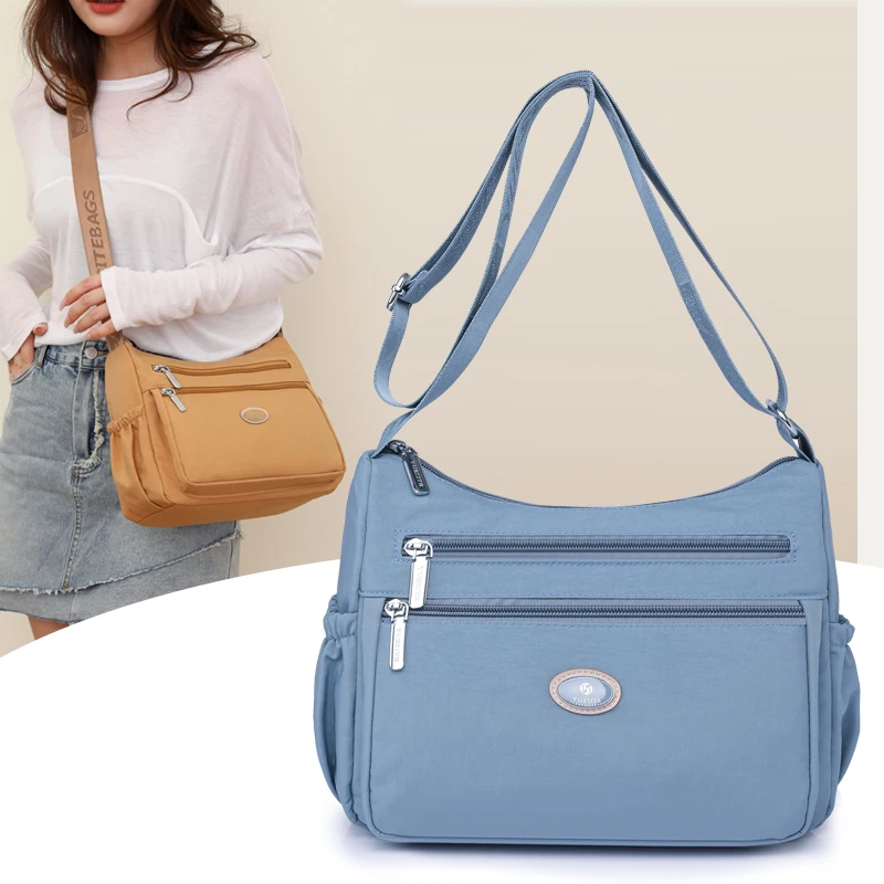 7 color Cloth Crossbody Ladies Casual Shoulder Bag Nylon Waterproof Handbag Daily or Women Shopping Travel Messengerbag