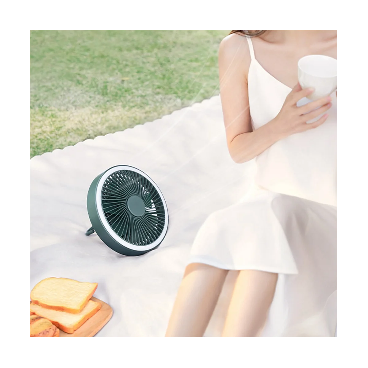

Portable Ceiling Fan USB Rechargeable Fan Wireless Remote Control Outdoor Camping Tent