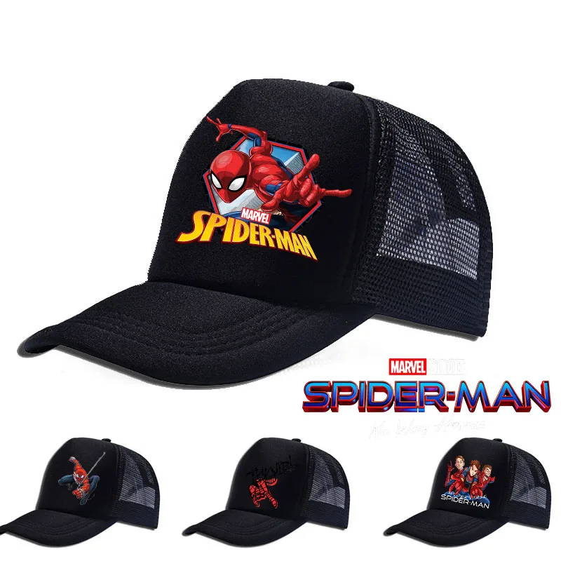 Spider-man Cool Baseball Cap Spring and Summer Outdoor Adjustable Casual Cartoon Peaked Cap Sports Sun Protection Sports Caps