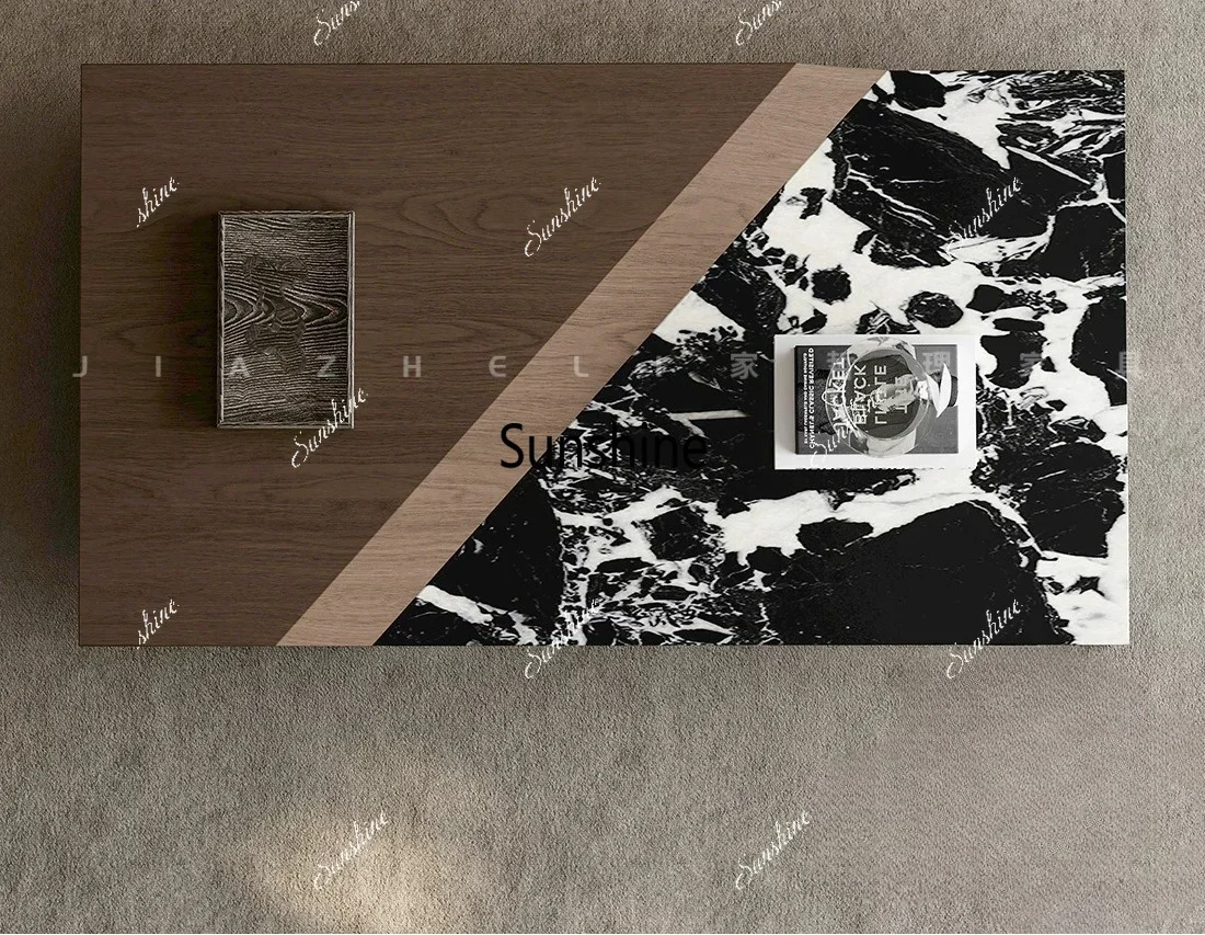 YYItalian minimalism, special-shaped coffee table art suspension, high-end, color matching living room advanced