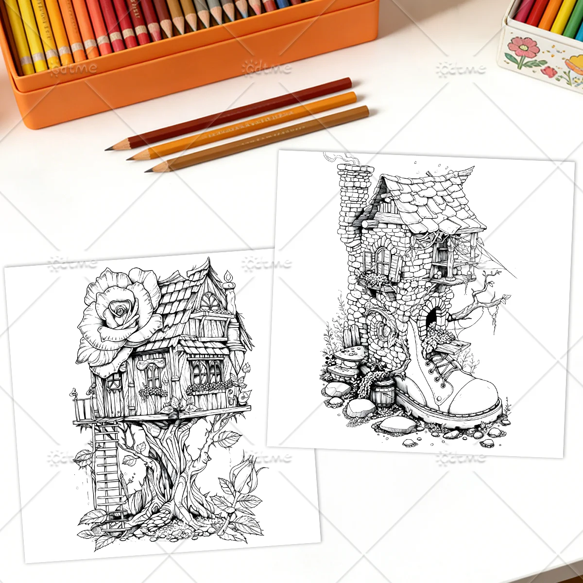 FAIRYLAND Malbuch für Erwachsene mit niedlichen, gemütlichen täglichen Aktivitäten zur Entspannung (Cozy Spaces Coloring) – Detail 6