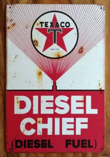 Texaco Motor Oil Advert Vintage style Retro Metal Plaque Sign, garage, shed, car
